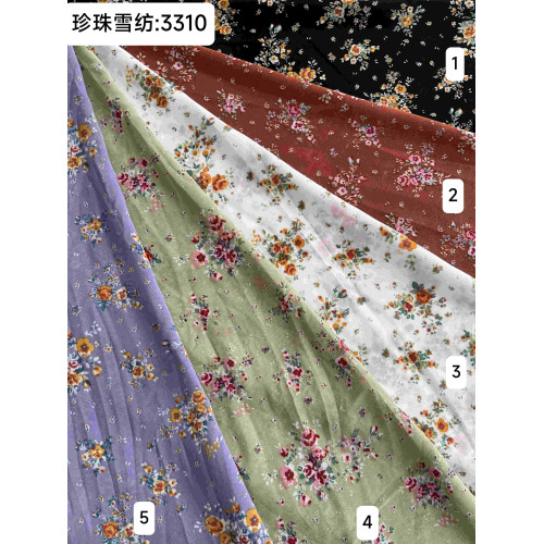 Шифоновая набивная ткань-3310