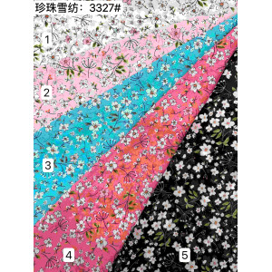 Шифоновая набивная ткань-3327