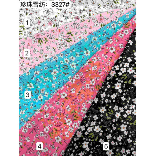 Шифоновая набивная ткань-3327