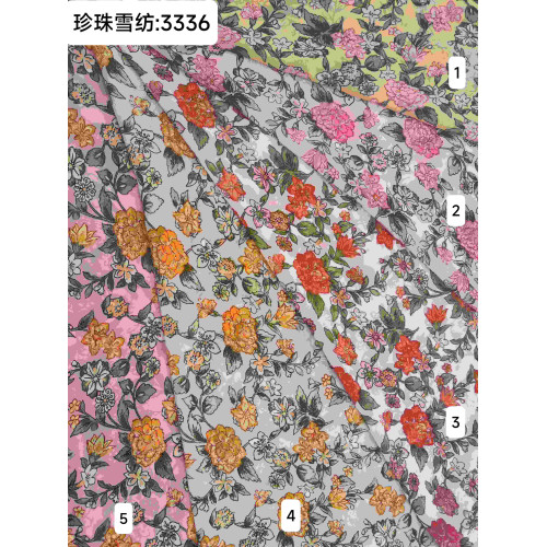 Шифоновая набивная ткань-3336