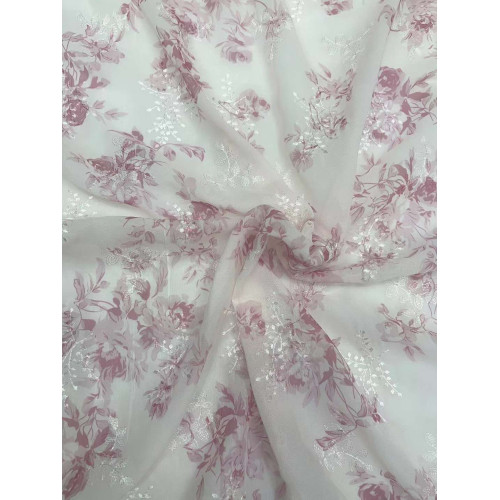 embroidery printed fabric