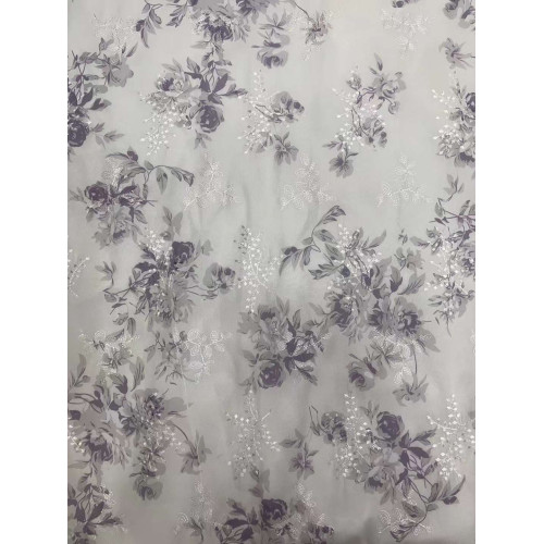 embroidery printed fabric