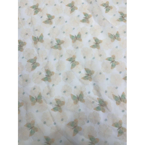 вышивка на печатной ткани