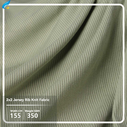 2x2 Jersey Rib Knit Fabric by the Yard  - 12004171