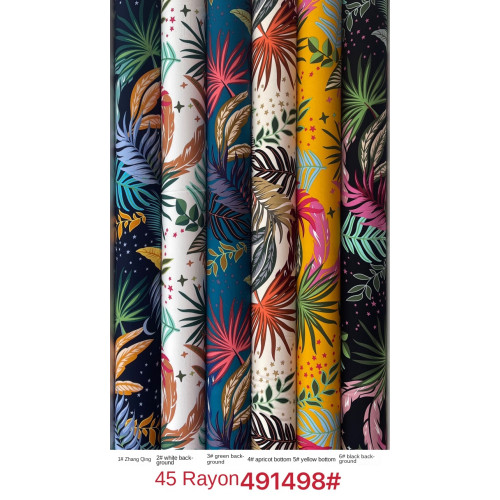 45Sレーヨンプリント生地-491498