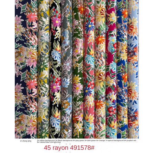 45S Rayon Printed Fabric-491578