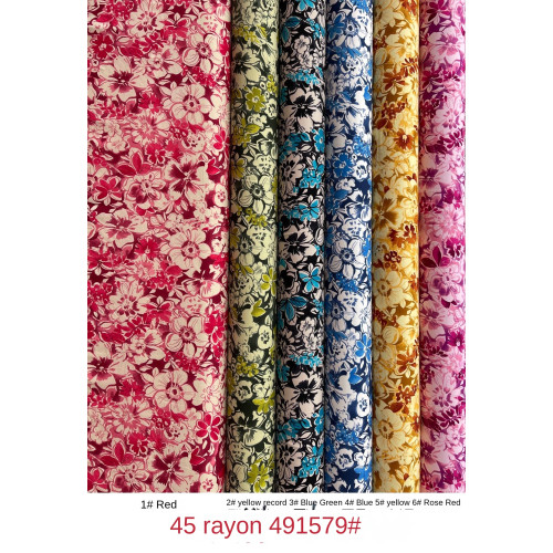 45Sレーヨンプリント生地-491579